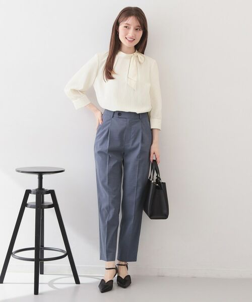 index / インデックス シャツ・ブラウス | サテンアシメボウブラウス【洗濯機OK／イージーアイロン】 | 詳細11