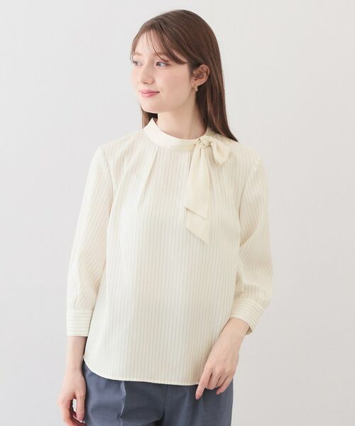 index / インデックス シャツ・ブラウス | サテンアシメボウブラウス【洗濯機OK／イージーアイロン】 | 詳細13