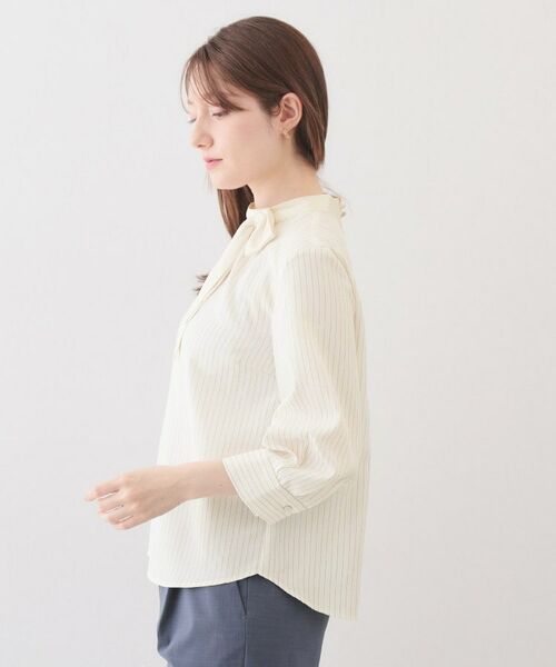 index / インデックス シャツ・ブラウス | サテンアシメボウブラウス【洗濯機OK／イージーアイロン】 | 詳細14