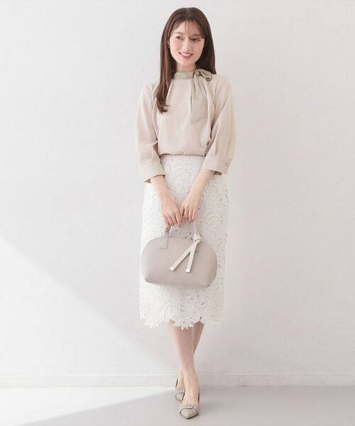 index / インデックス シャツ・ブラウス | サテンアシメボウブラウス【洗濯機OK／イージーアイロン】 | 詳細2