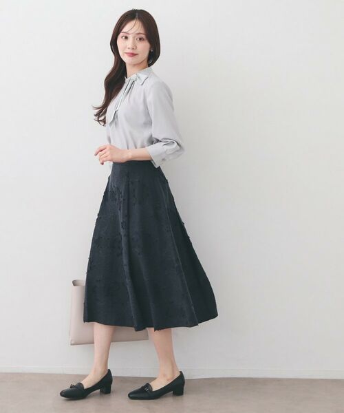 index / インデックス シャツ・ブラウス | サテンアシメボウブラウス【洗濯機OK／イージーアイロン】 | 詳細7