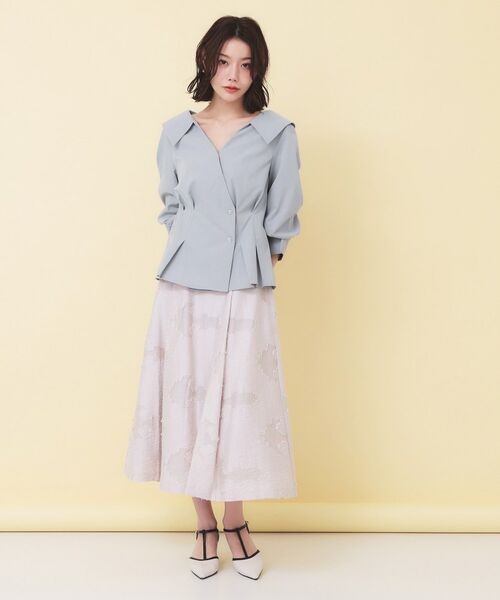 index / インデックス シャツ・ブラウス | 変形カシュクールタックシャツ【洗濯機OK／ストレッチ】 | 詳細12