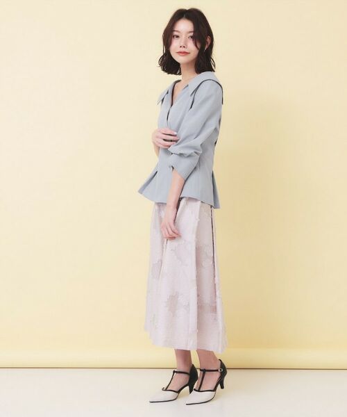 index / インデックス シャツ・ブラウス | 変形カシュクールタックシャツ【洗濯機OK／ストレッチ】 | 詳細13