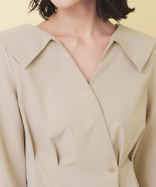 index / インデックス シャツ・ブラウス | 変形カシュクールタックシャツ【洗濯機OK／ストレッチ】 | 詳細25