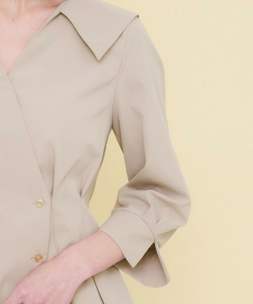 index / インデックス シャツ・ブラウス | 変形カシュクールタックシャツ【洗濯機OK／ストレッチ】 | 詳細27