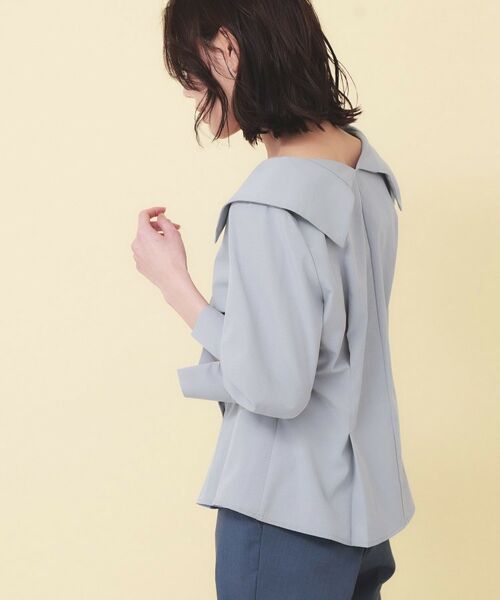 index / インデックス シャツ・ブラウス | 変形カシュクールタックシャツ【洗濯機OK／ストレッチ】 | 詳細9