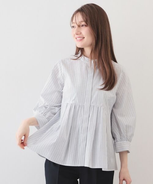 index / インデックス シャツ・ブラウス | ボウタイ取り外し2way ペプラムブラウス【洗濯機OK・イージーアイロン・防シワ】 | 詳細10