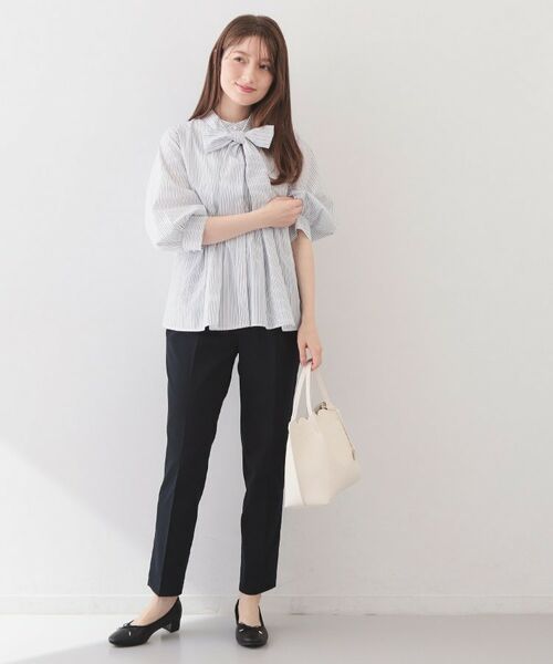 index / インデックス シャツ・ブラウス | ボウタイ取り外し2way ペプラムブラウス【洗濯機OK・イージーアイロン・防シワ】 | 詳細11