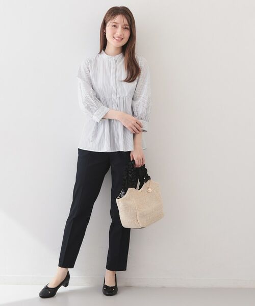 index / インデックス シャツ・ブラウス | ボウタイ取り外し2way ペプラムブラウス【洗濯機OK・イージーアイロン・防シワ】 | 詳細13