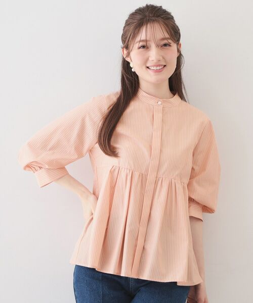 index / インデックス シャツ・ブラウス | ボウタイ取り外し2way ペプラムブラウス【洗濯機OK・イージーアイロン・防シワ】 | 詳細24