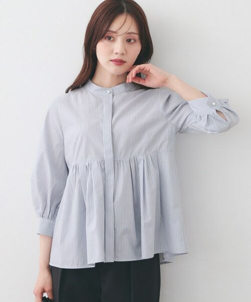 index / インデックス シャツ・ブラウス | ボウタイ取り外し2way ペプラムブラウス【洗濯機OK・イージーアイロン・防シワ】 | 詳細30