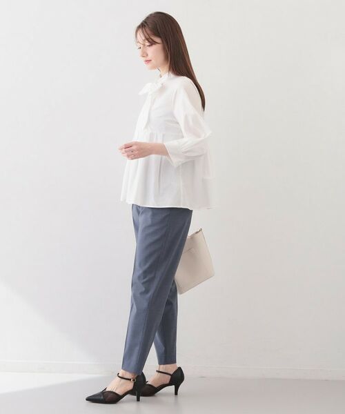 index / インデックス シャツ・ブラウス | ボウタイ取り外し2way ペプラムブラウス【洗濯機OK・イージーアイロン・防シワ】 | 詳細4