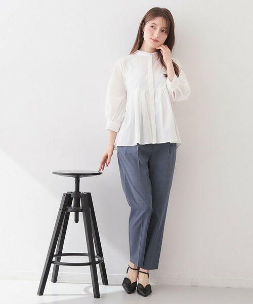 index / インデックス シャツ・ブラウス | ボウタイ取り外し2way ペプラムブラウス【洗濯機OK・イージーアイロン・防シワ】 | 詳細5