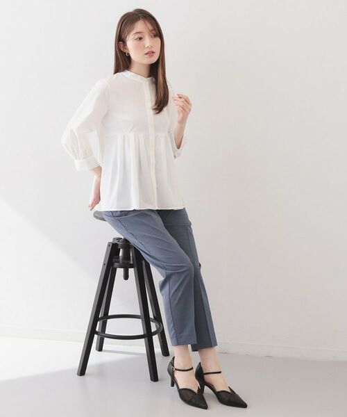 index / インデックス シャツ・ブラウス | ボウタイ取り外し2way ペプラムブラウス【洗濯機OK・イージーアイロン・防シワ】 | 詳細6