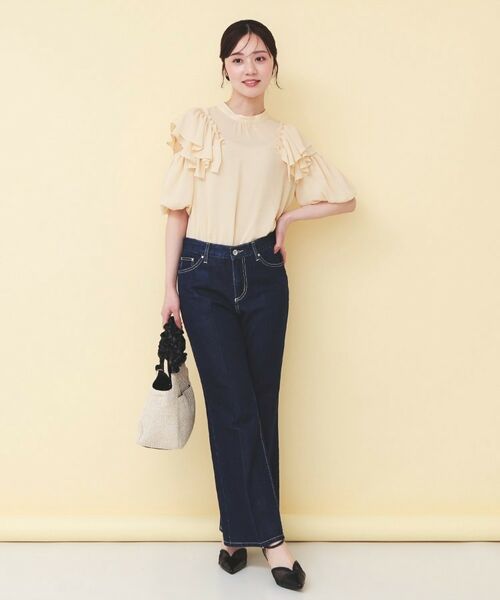 index / インデックス シャツ・ブラウス | スリットフリルバルーンスリーブブラウス【洗濯機OK／イージーアイロン／防シワ】 | 詳細2