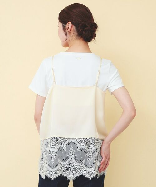 index / インデックス キャミソール・チューブトップ | サテンレースキャミソール【洗濯機OK】 | 詳細11