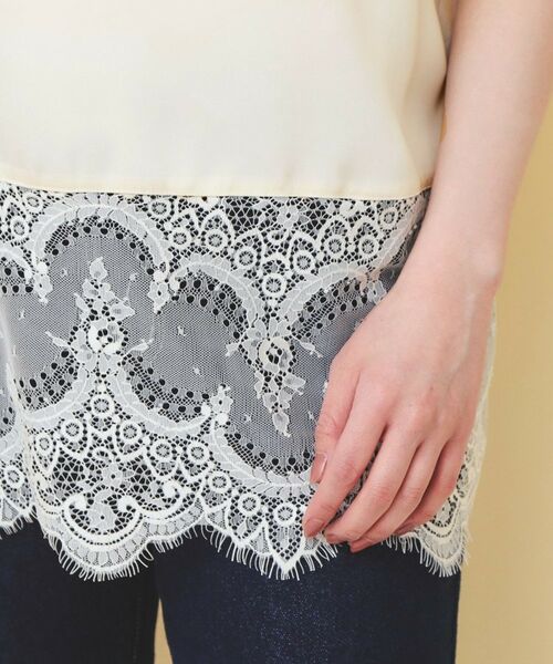 index / インデックス キャミソール・チューブトップ | サテンレースキャミソール【洗濯機OK】 | 詳細15