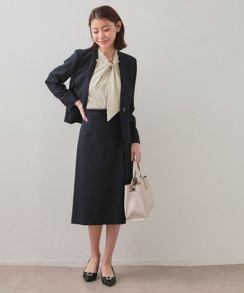 index / インデックス シャツ・ブラウス | アシメドレープボウタイブラウス【洗濯機OK・イージーアイロン】 | 詳細11