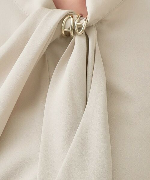 index / インデックス シャツ・ブラウス | アシメドレープボウタイブラウス【洗濯機OK・イージーアイロン】 | 詳細12