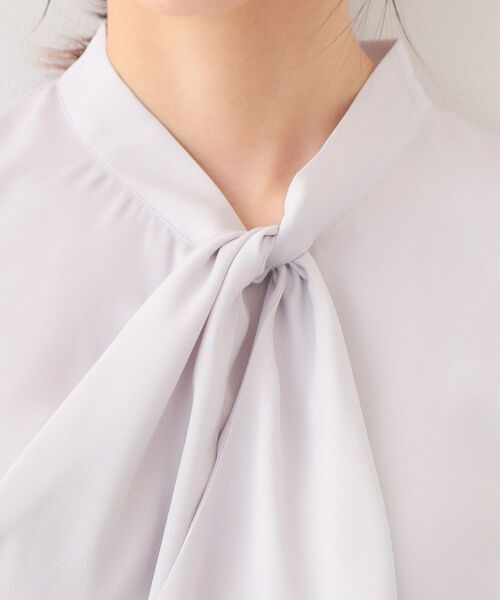 index / インデックス シャツ・ブラウス | アシメドレープボウタイブラウス【洗濯機OK・イージーアイロン】 | 詳細25