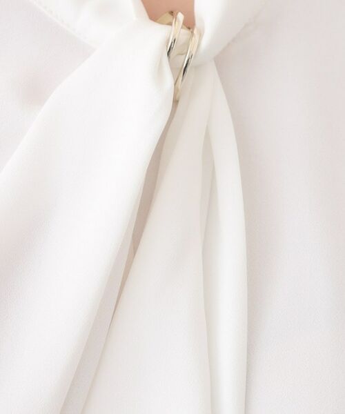 index / インデックス シャツ・ブラウス | アシメドレープボウタイブラウス【洗濯機OK・イージーアイロン】 | 詳細4