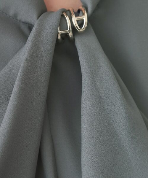 index / インデックス シャツ・ブラウス | アシメドレープボウタイブラウス【洗濯機OK・イージーアイロン】 | 詳細8