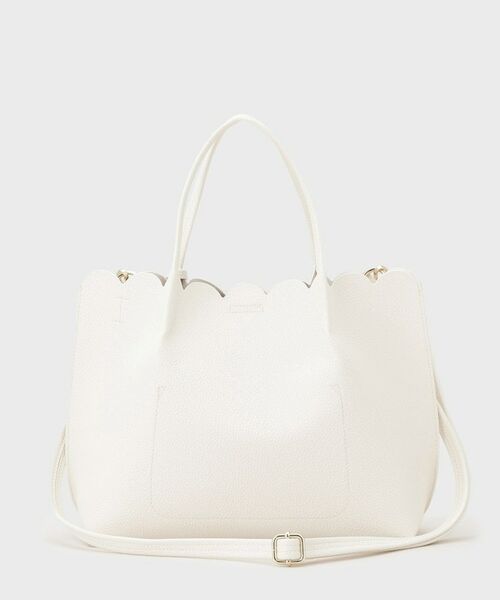 index / インデックス トートバッグ | 【2WAY】軽量合皮スカラップデザインミドルトートバッグ | 詳細11