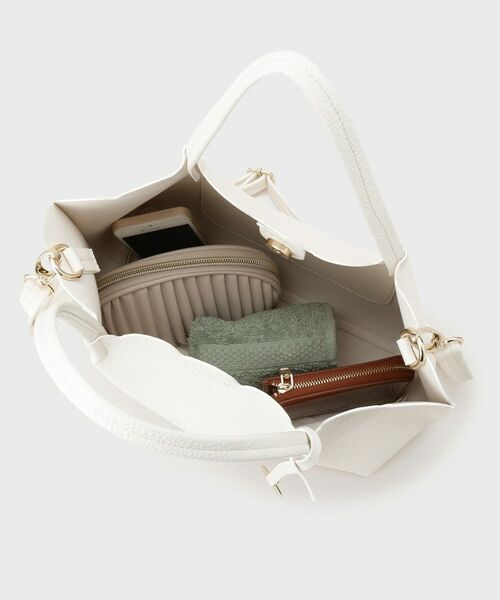 index / インデックス トートバッグ | 【2WAY】軽量合皮スカラップデザインミドルトートバッグ | 詳細16