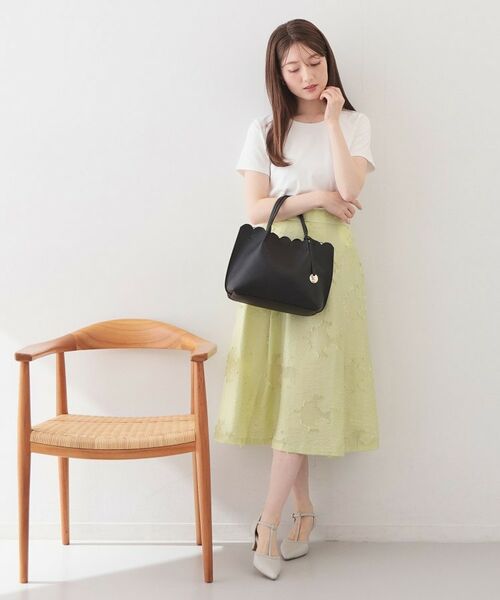 index / インデックス トートバッグ | 【2WAY】軽量合皮スカラップデザインミドルトートバッグ | 詳細4