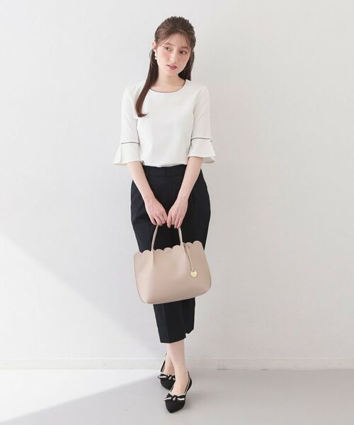 index / インデックス トートバッグ | 【2WAY】軽量合皮スカラップデザインミドルトートバッグ | 詳細6