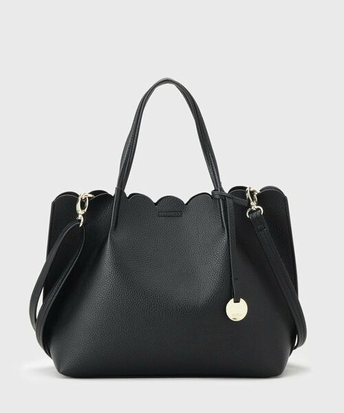 index / インデックス トートバッグ | 【2WAY】軽量合皮スカラップデザインミドルトートバッグ | 詳細7