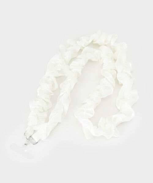 index / インデックス キーホルダー・ストラップ | ギャザーフリルスマートフォンショルダーストラップ（アイボリー(004)）