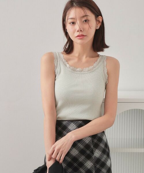 index / インデックス キャミソール・チューブトップ | 前後2way丸胴レースタンクラメアソート【洗濯機OK】 | 詳細19