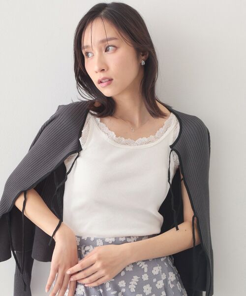 index / インデックス キャミソール・チューブトップ | 前後2way丸胴レースタンクラメアソート【洗濯機OK】 | 詳細5