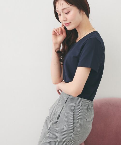 index / インデックス Tシャツ | 薄手なのに透けにくい!ベーシックTシャツ【洗濯機OK・接触冷感・吸水速乾・透け防止・UVケア】 | 詳細21