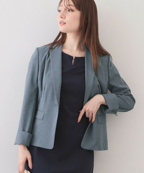 index / インデックス テーラードジャケット | ストレッチテーラードジャケット/セットアップ対応可【洗濯機OK/接触冷感/吸水速乾/イージーアイロン】《XS～3L》 | 詳細4