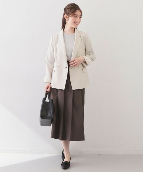 index / インデックス テーラードジャケット | 多機能ダブルブレストテーラードジャケット【洗濯機OK・接触冷感・吸水速乾・イージーアイロン・防シワ】 | 詳細2