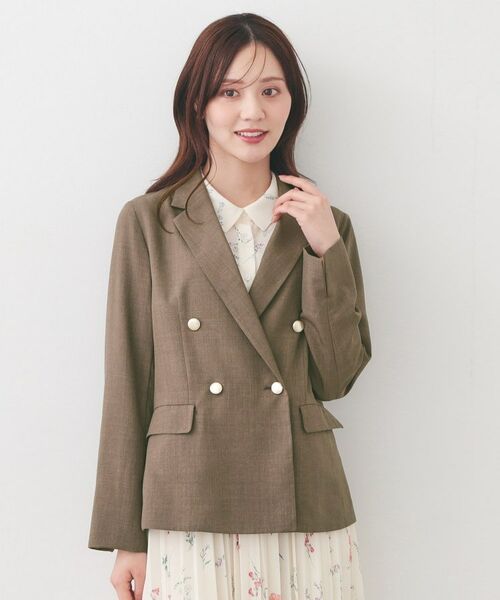 index / インデックス テーラードジャケット | 多機能ダブルブレストテーラードジャケット【洗濯機OK・接触冷感・吸水速乾・イージーアイロン・防シワ】 | 詳細20