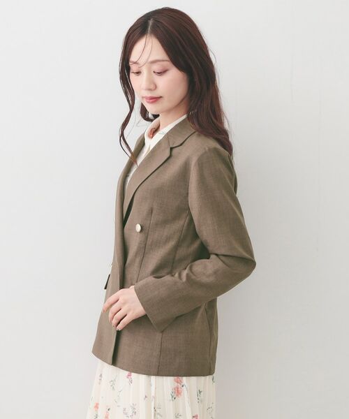 index / インデックス テーラードジャケット | 多機能ダブルブレストテーラードジャケット【洗濯機OK・接触冷感・吸水速乾・イージーアイロン・防シワ】 | 詳細21