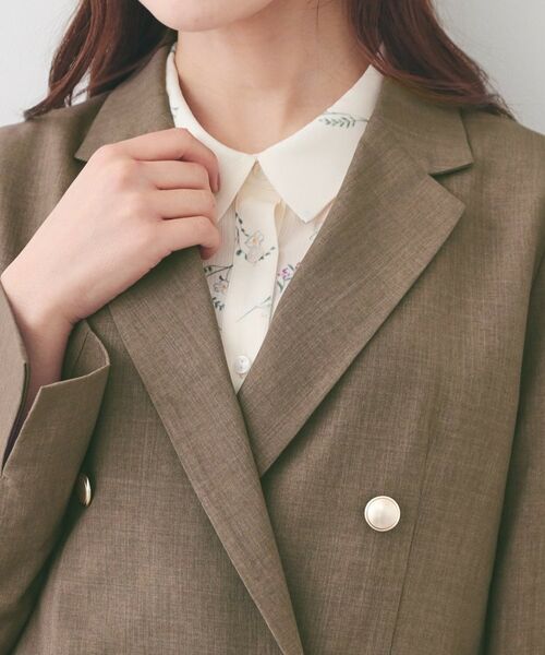 index / インデックス テーラードジャケット | 多機能ダブルブレストテーラードジャケット【洗濯機OK・接触冷感・吸水速乾・イージーアイロン・防シワ】 | 詳細23