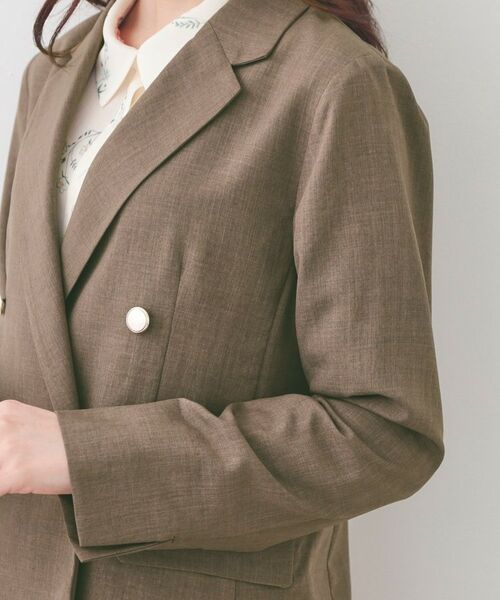 index / インデックス テーラードジャケット | 多機能ダブルブレストテーラードジャケット【洗濯機OK・接触冷感・吸水速乾・イージーアイロン・防シワ】 | 詳細24