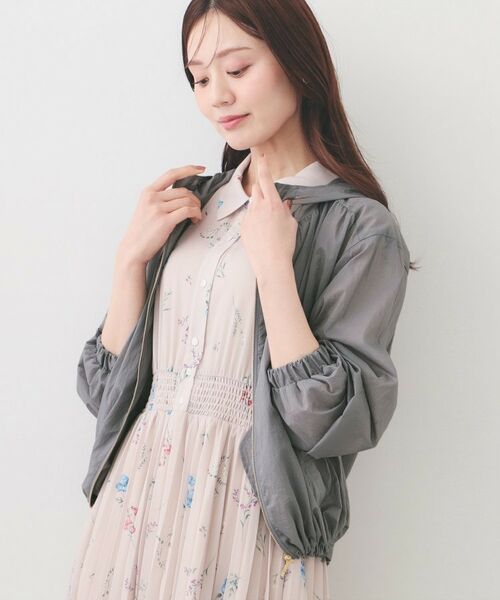 index / インデックス レザーブルゾン・ジャケット | シアーフーディーブルゾン【洗濯機OK・イージーアイロン・撥水】 | 詳細1