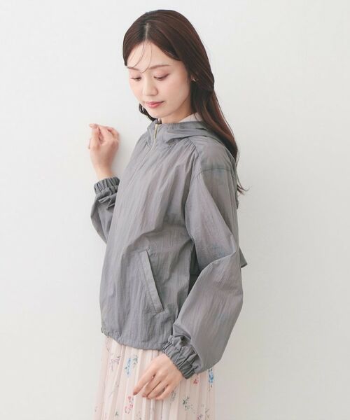 index / インデックス レザーブルゾン・ジャケット | シアーフーディーブルゾン【洗濯機OK・イージーアイロン・撥水】 | 詳細14