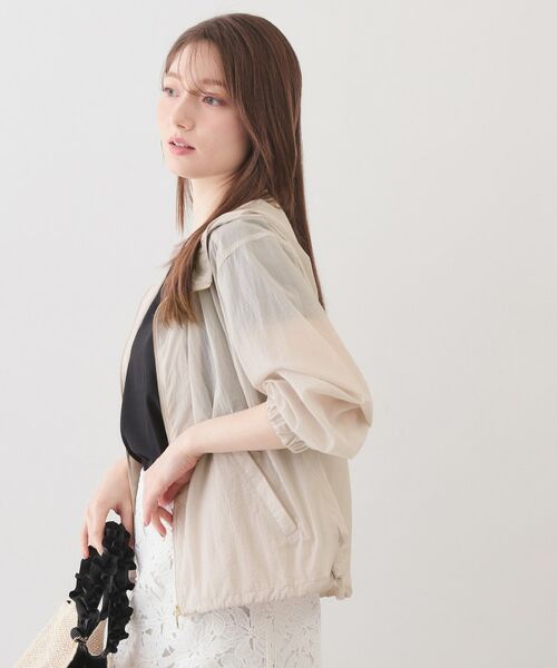 index / インデックス レザーブルゾン・ジャケット | シアーフーディーブルゾン【洗濯機OK・イージーアイロン・撥水】 | 詳細5