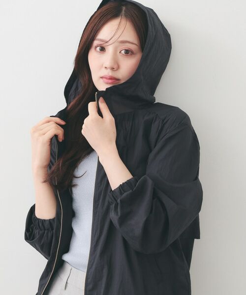 index / インデックス レザーブルゾン・ジャケット | シアーフーディーブルゾン【洗濯機OK・イージーアイロン・撥水】 | 詳細9