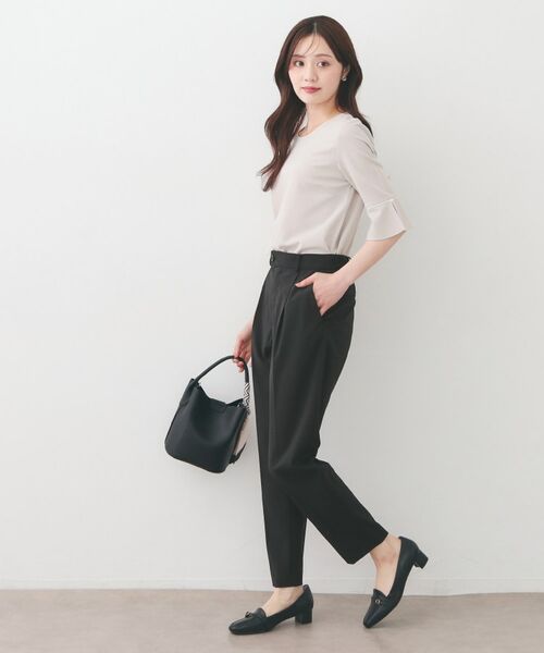 index / インデックス パンツ | ストレッチテーパードパンツ/セットアップ対応可【洗濯機OK/接触冷感/吸水速乾/イージーアイロン】《XS～3L》 | 詳細10