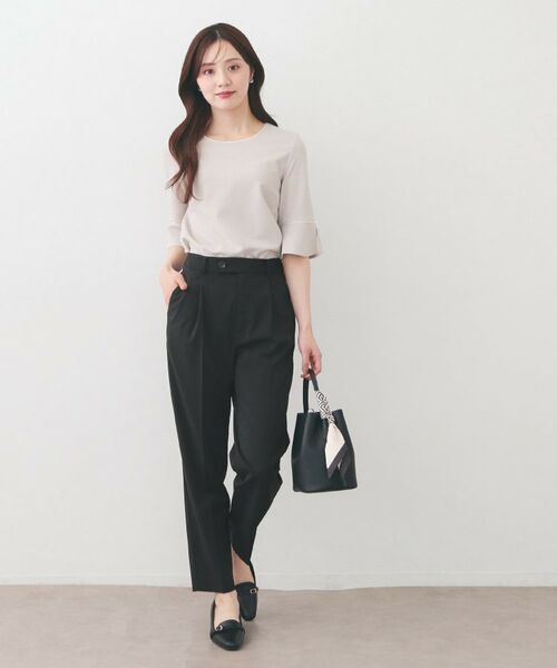 index / インデックス パンツ | ストレッチテーパードパンツ/セットアップ対応可【洗濯機OK/接触冷感/吸水速乾/イージーアイロン】《XS～3L》 | 詳細11
