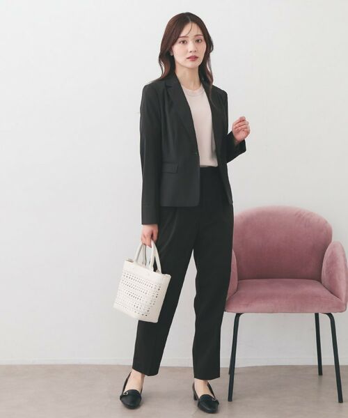 index / インデックス パンツ | ストレッチテーパードパンツ/セットアップ対応可【洗濯機OK/接触冷感/吸水速乾/イージーアイロン】《XS～3L》 | 詳細12