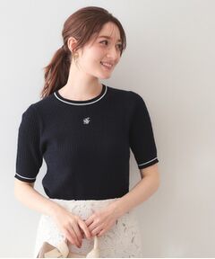 index / インデックス ニット・セーター | オーガニックコットン バイカラーケーブルニット【洗濯機OK・UVケア】