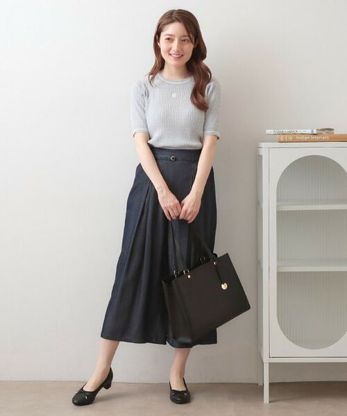 index / インデックス ニット・セーター | オーガニックコットン バイカラーケーブルニット【洗濯機OK・UVケア】 | 詳細10